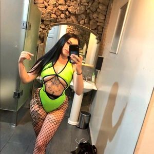 Lime green one piece